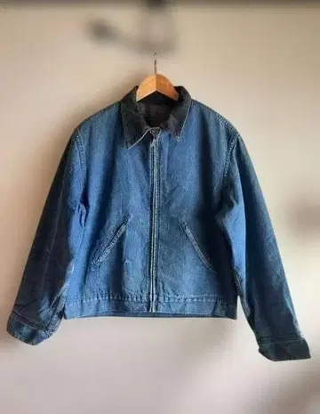 80s SEARS 빈티지 데님 커버올 자켓 숏 기장 인디고