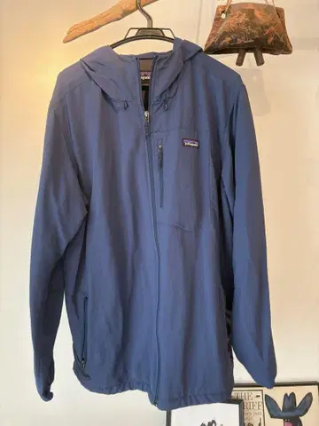 Patagonia 네이비 블루 후드 부착 자켓