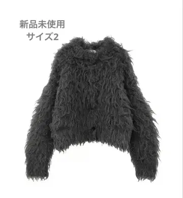 클라네 SHAGGY SHORT KNIT CARDIGAN