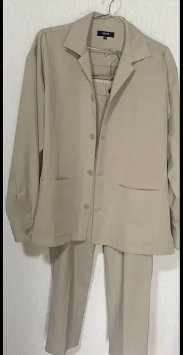 beams 남성용 베이지 셋업 캐주얼 수트 M 사이즈