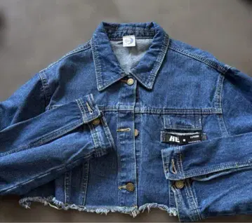 데님 크롭 자켓 와이드 팬츠 셋업 XL