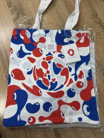 오사카 간사이 만박 미야쿠미야쿠 코마쿠 패턴 토트백 오가닉 코튼