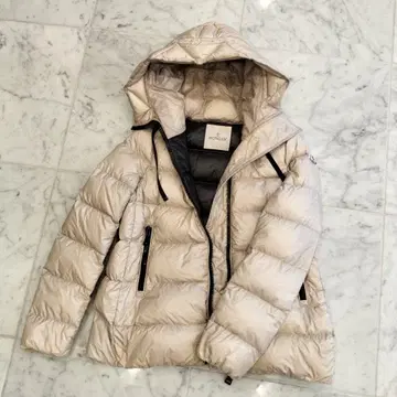 MONCLER 0 SERINDE 다운 롱 코트 라이트 베이지