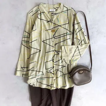 정가 1.4만 UNITED ARROWS 네온 밴드 카라 셔츠 긴팔