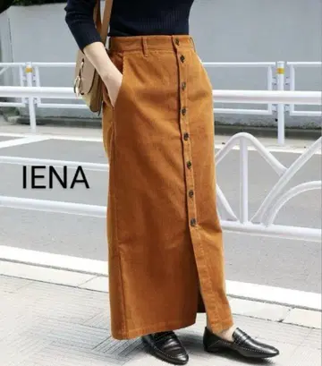 [새상품급] 이에나 IENA 브라운 코듀로이 타이트 스커트