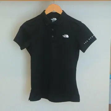 THE NORTH FACE 블랙 반팔 피케 셔츠 XS