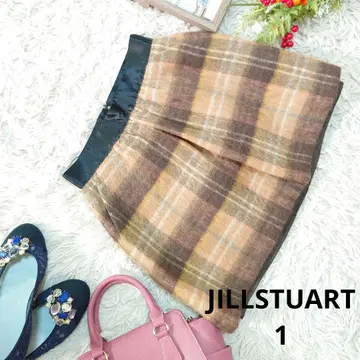 JILLSTUART 울 스커트 ( S ) 브라운 계열 체크