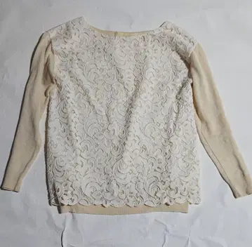 GALLARDAGALANTE 아이보리 레이스 니트 긴팔