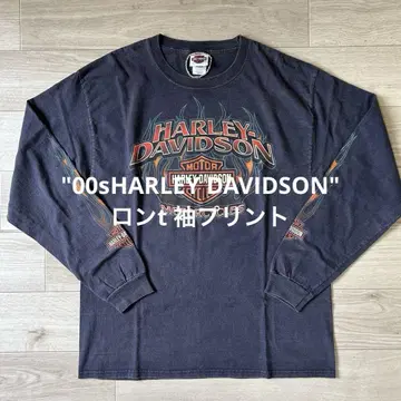 [레어] 00s HARLEY DAVIDSON 긴팔 티셔츠 소매 프린트