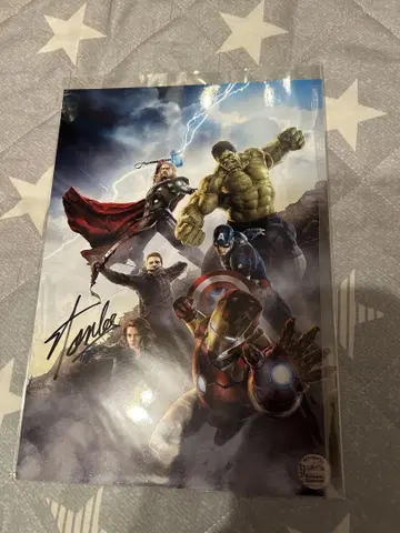 스탠 리 친필 사인 인증서 포함 marvel 어벤져스
