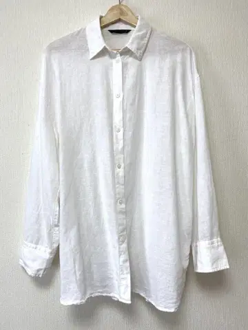 ZARA 린넨 혼방 화이트 셔츠