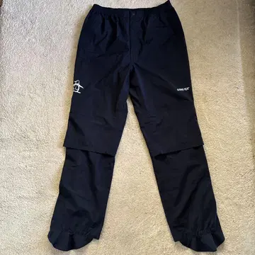 Munsingwear 블랙 윈드브레이커 팬츠