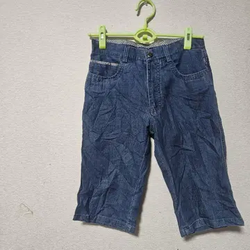 해외 구제 의류 데님 하프 팬츠 다크 블루