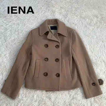 IENA 이에나 숏 기장 피 코트 베이지 울 일본제 38
