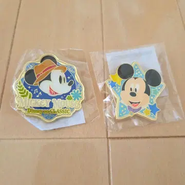 미키마우스 디즈니 온 클래식 핀 배지 2개 세트