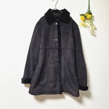 [ Archive ] 페이크 무스탕 코트 하프 코트 블랙 (L)