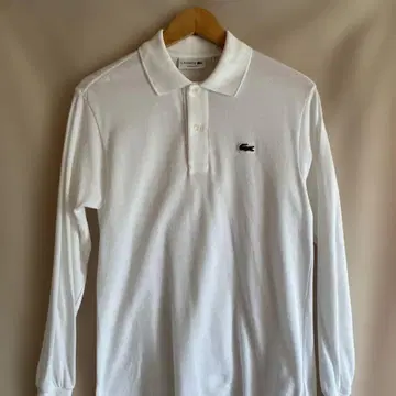 LACOSTE 화이트 피케 셔츠 클래식 핏 남성용