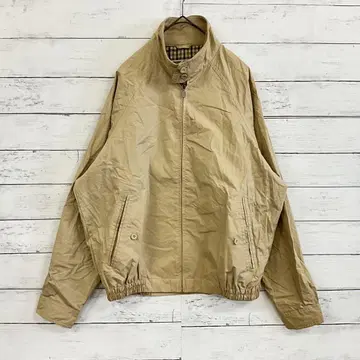 PONT 안감 체크 드리즐러 자켓 M 베이지 스윙탑