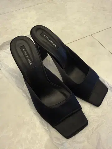 ESPERANZA 블랙 오픈토 힐 M