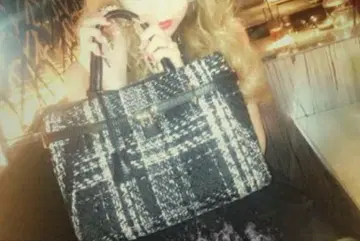 딜라이트 누아르 백 블랙 체크 레어 갸루 히메갸루