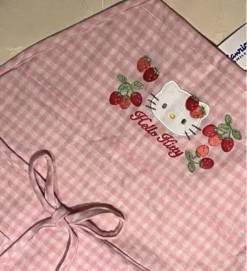 산리오 키티 딸기 키티 에이프런 드레스 레트로 레어 새상품