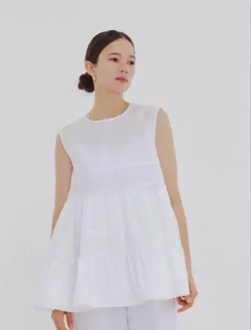 yori 랜덤 티어드 타프타 블라우스