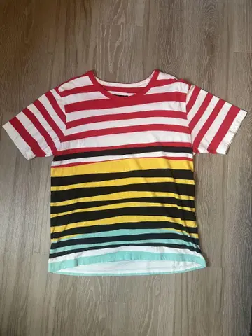 TSUMORI CHISATO 컬러풀 보더 T셔츠