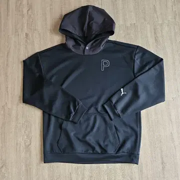 PUMA 블랙 후드 부착 후드티