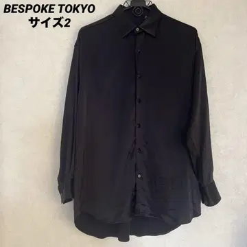 BESPOKE TOKYO 사이즈 2 블랙 드레스 셔츠 긴팔