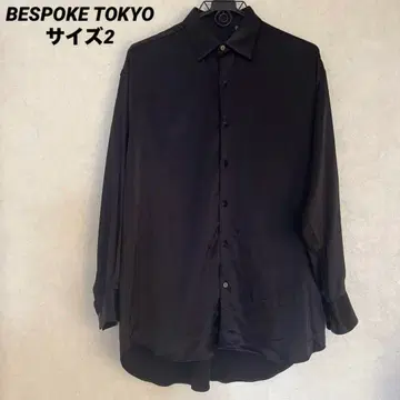 BESPOKE TOKYO 사이즈 2 블랙 드레스 셔츠 긴팔