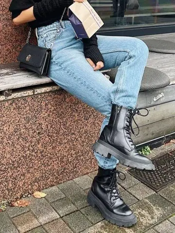 EVRIS 심플 스트레이트 데님 팬츠