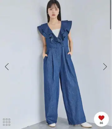 VIS 데님 살로펫 올인원 S 사이즈