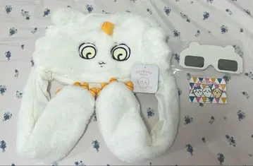 치이카와 파크 그 아이 뿅뿅 모자 스티커 3D 안경