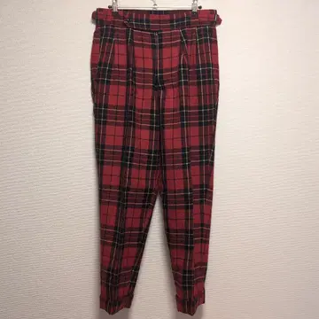 HAVERSACK/빨간색 체크 무늬 슬랙스