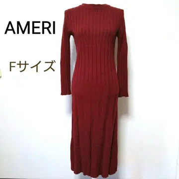 아메리빈티지 F 랜덤 리브 니트 드레스 여성용 원피스 가을/겨울