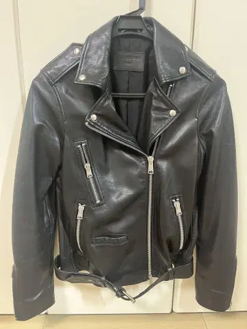 ALLSAINTS 블랙 가죽 라이더 자켓