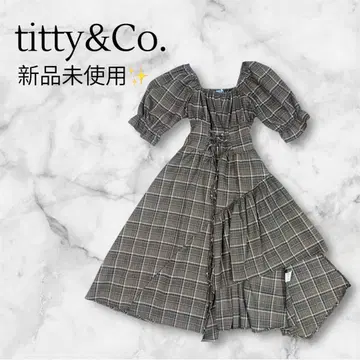 [ titty&Co.PETIT ] 언밸런스 스핀들 5부 소매 원피스