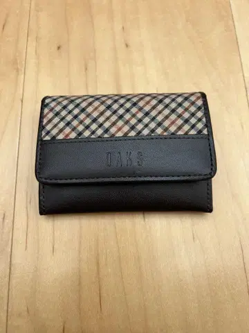 DAKS 닥스 체크 무늬 카드 케이스 브라운 계열