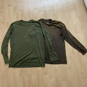 THE NORTH FACE 긴팔 티셔츠 M&L 사이즈 2색 세트