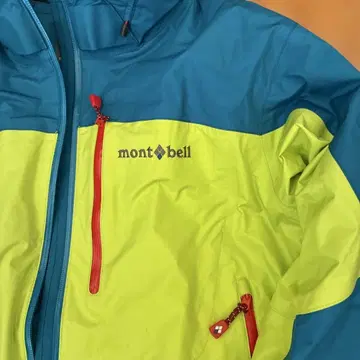 mont-bell 마운틴 파카 고어텍스 L 파랑/노랑