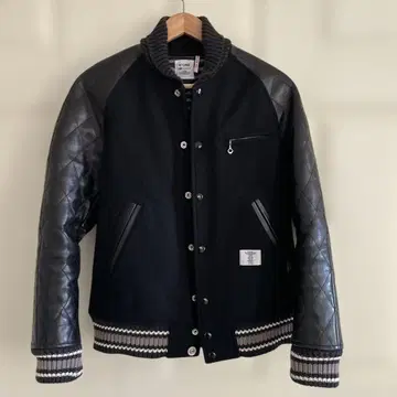 BEDWIN AWARD JACKET 바시티 자켓 천연 가죽 절개