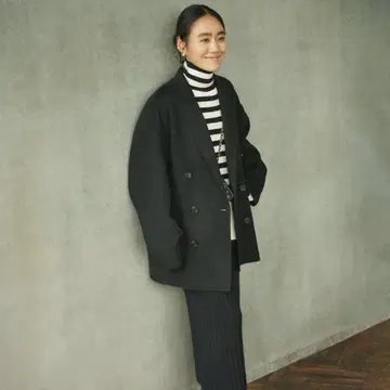카네코 아야 x uncrave WHITE 리버 자켓 코트