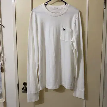 아바클로 롱T 포켓T 화이트 빅 사이즈 긴팔