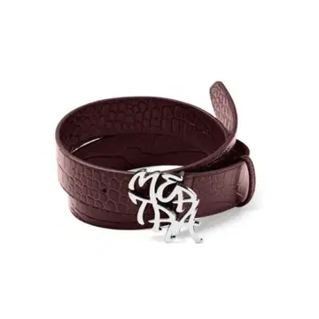 mertra Alligator Skin Belt (Wine) S-M