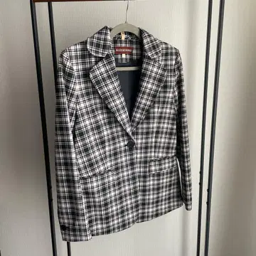 ALEXA CHUNG 체크 무늬 테일러드 자켓
