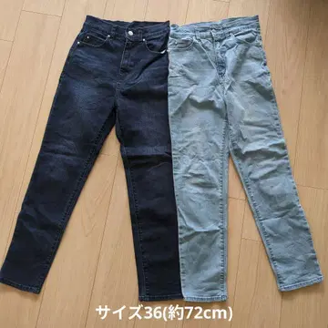 쿠튀르 브로치 데님 팬츠 2색 세트