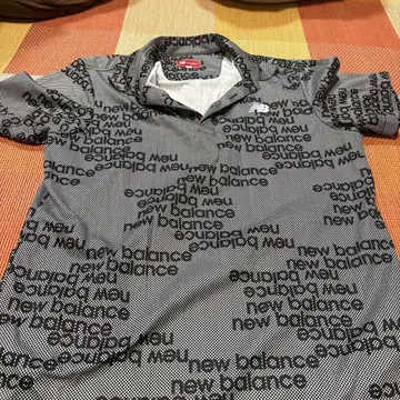 new balance 골프 셔츠 L 블랙/화이트