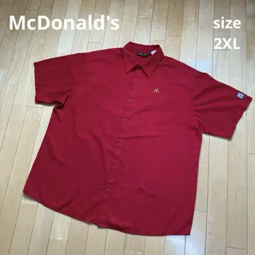 MCDONALD'S 맥도날드 구제 의류 반팔 셔츠 빨간색