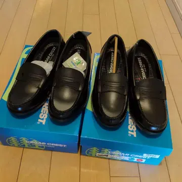 새상품 2켤레 세트 Crest 블랙 로퍼 CC-2305 23cm