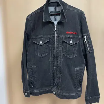 Snap-on 블랙 데님 자켓